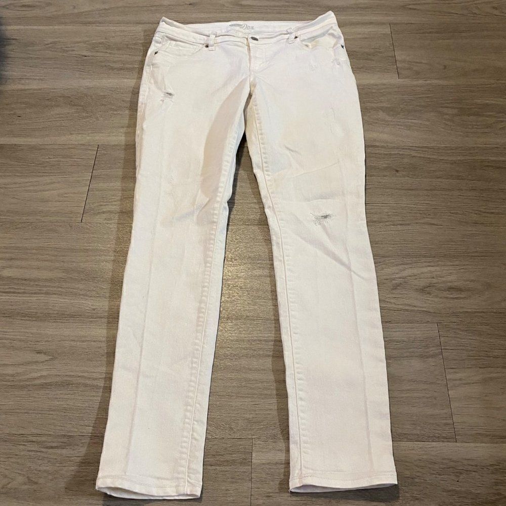 Old Navy the diva, women's white straight leg casual jean size 8R